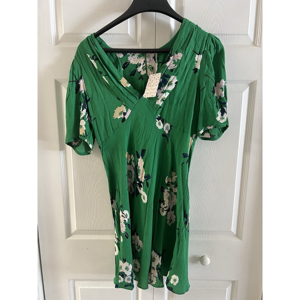 Free People Green Floral Mini Dress - Picture 4 of 11